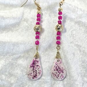 Fuchsia Lustre Drop earrings