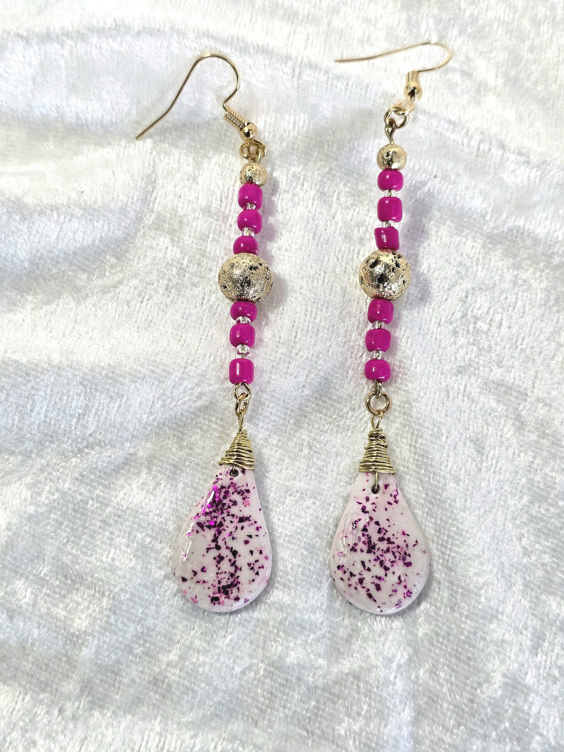 Fuchsia Lustre Drop earrings
